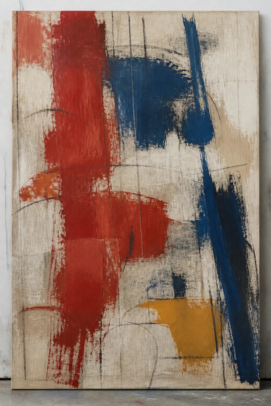 Fault Lines abstract painting by fictional artist Ivo Sen