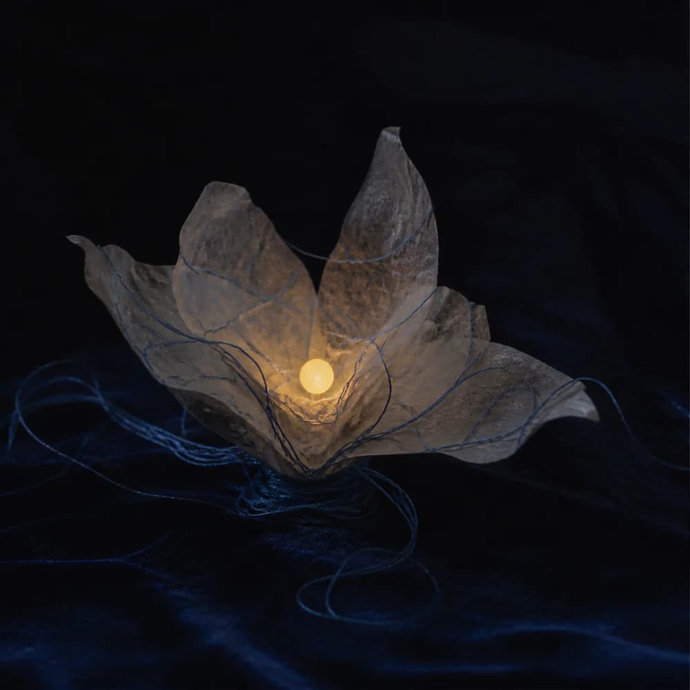 Original abstract flower artwork for the fictional single Night Bloom